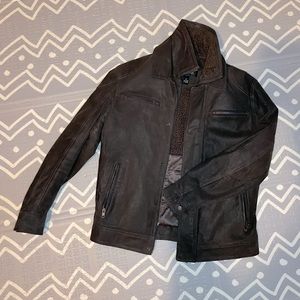 Men Genuine leather coat